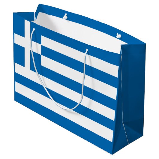 Nationale vlag van Griekenland Groot Cadeauzakje (Achterkant Gekanteld)