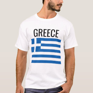 Nationale vlag van Griekenland // Wereldland T-shirt