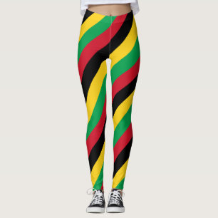 Nationale vlag van Guinee-Bissau met gestreepte le Leggings
