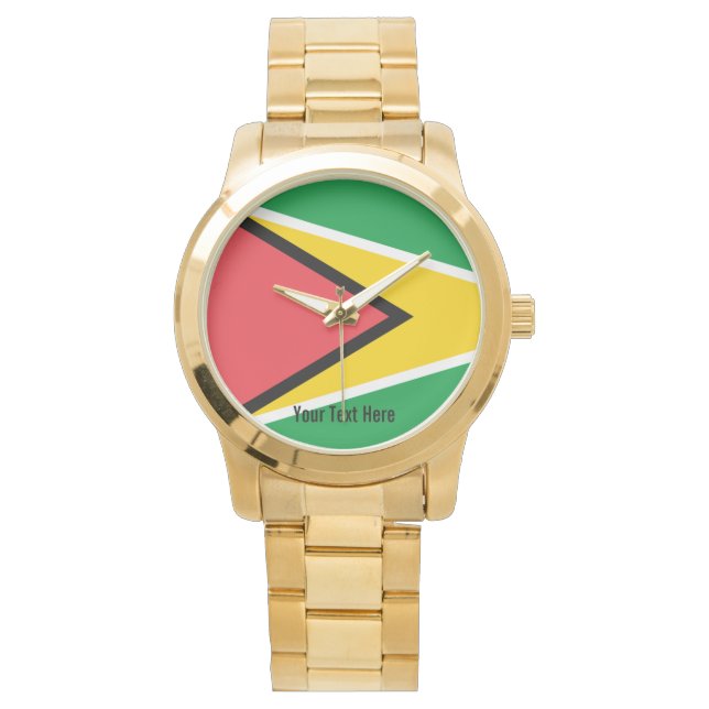 Nationale vlag van Guyana Horloge (Voorkant)