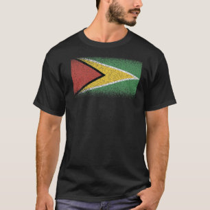 Nationale vlag van Guyana souvenir voor mannelijke T-shirt