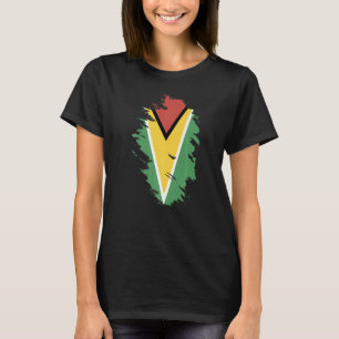 Nationale vlag van Guyana souvenir voor mannelijke T-shirt