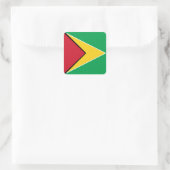 Nationale vlag van Guyana Vierkante Sticker (Tas)