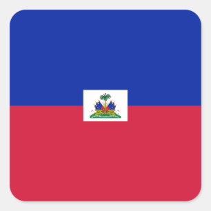 Nationale vlag van Haïti Vierkante Sticker