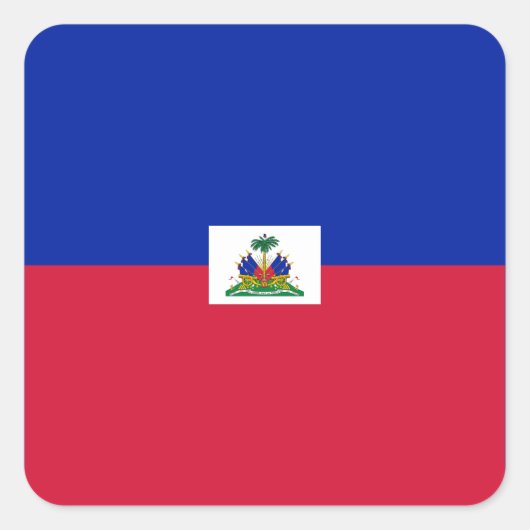 Nationale vlag van Haïti Vierkante Sticker (Voorkant)
