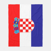 Nationale vlag van het Kroatische medium Zastava H Fleece Deken (Voorkant)