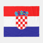 Nationale vlag van het Kroatische medium Zastava H Fleece Deken (Voorkant (Horizontaal))
