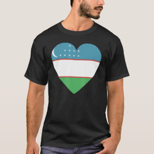 Nationale vlag van het Oezbeekse souvenir voor man T-shirt