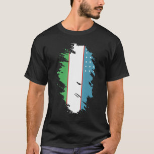 Nationale vlag van het Oezbeekse souvenir voor man T-shirt