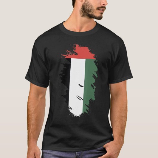 Nationale vlag van het UAE-souvenir voor mannen T-shirt (Voorkant)