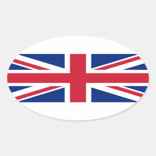 Nationale vlag van het Verenigd Koninkrijk Ovale Sticker
