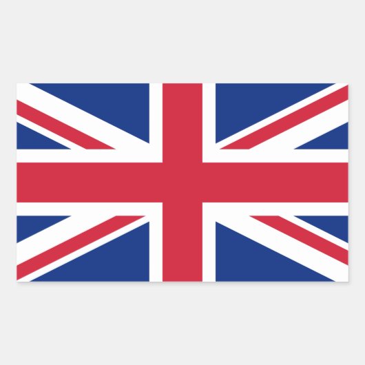 Nationale vlag van het Verenigd Koninkrijk Rechthoekige Sticker (Voorkant)