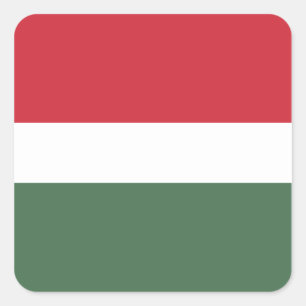 Nationale vlag van Hongarije Vierkante Sticker