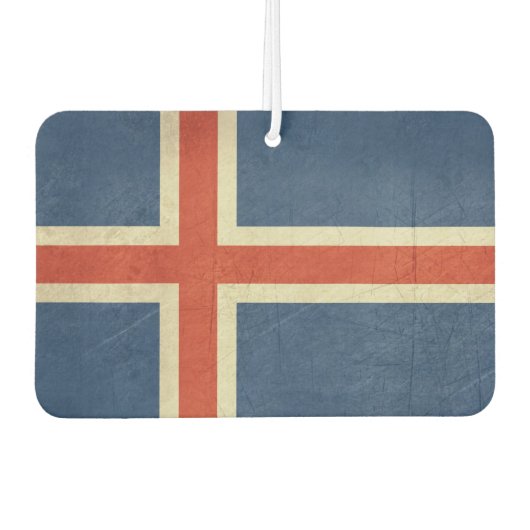 Nationale vlag van IJsland Luchtverfrisser (Voorkant)