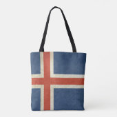 Nationale vlag van IJsland Tote Bag (Achterkant)