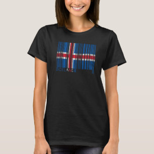 Nationale vlag van IJslands souvenir voor mannelij T-shirt