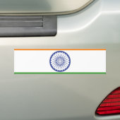 Nationale vlag van India Ashoka Chakra Bumpersticker (Op auto)