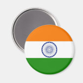 Nationale vlag van India Ashoka Chakra Magneet (Voorkant / Achterkant)