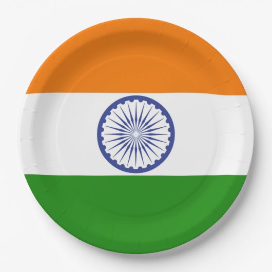 Nationale vlag van India Ashoka Chakra Papieren Bordje (Voorkant)