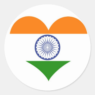 Nationale vlag van India Ashoka Chakra Ronde Sticker