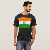 Nationale vlag van India Ashoka Chakra T-shirt (Voorkant volledig)