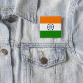 Nationale vlag van India Ashoka Chakra Vierkante Button 5,1 Cm (In situ)