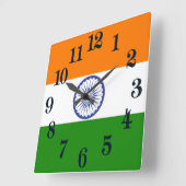 Nationale vlag van India Ashoka Chakra Vierkante Klok (Hoek)