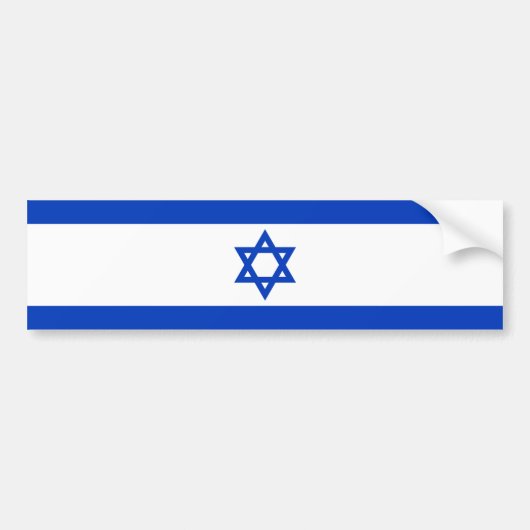 Nationale vlag van Israël - authentieke versie Bumpersticker (Voorkant)