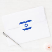 Nationale vlag van Israël - authentieke versie Hart Sticker (Envelop)
