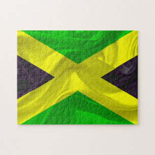 Nationale vlag van Jamaica. Legpuzzel