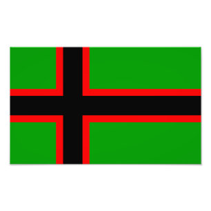 Nationale vlag van Karelië Foto Afdruk