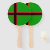 Nationale vlag van Karelië Handwaaier (Voorkant en achterkant)