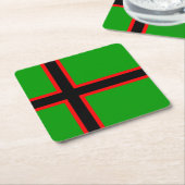 Nationale vlag van Karelië Kartonnen Onderzetters (Schuin)