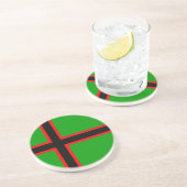 Nationale vlag van Karelië Zandsteen Onderzetter (Zijkant)