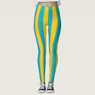 Nationale vlag van Kazachstan kleuren verticale st Leggings