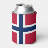 NATIONALE VLAG VAN KOELBOX IN NOORWEGEN BLIKJESKOELER (Blikje Voorkant)