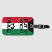 Nationale vlag van Koeweit Funny Patriotic Bagagelabel (Voorkant (horizontaal))