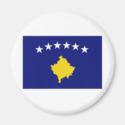 Nationale vlag van Kosovo Magneet (Voorkant)