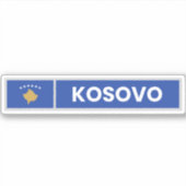 Nationale vlag van Kosovo Sticker (Voorkant)