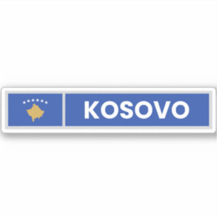Nationale vlag van Kosovo Sticker