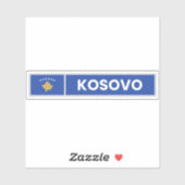 Nationale vlag van Kosovo Sticker (Vel)
