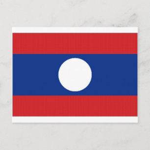Nationale vlag van Laos Briefkaart