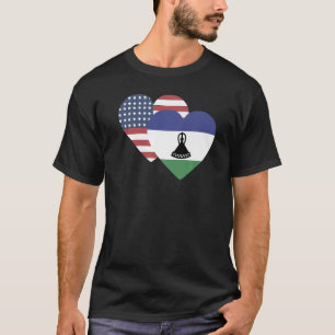 Nationale vlag van Lesotho souvenir voor mannelijk T-shirt