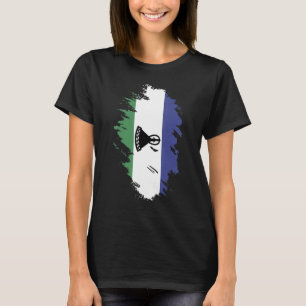 Nationale vlag van Lesotho souvenir voor mannen 1 T-shirt