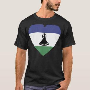 Nationale vlag van Lesotho souvenir voor mannen 1 T-shirt