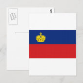 Nationale vlag van Liechtenstein Briefkaart (Voorkant / Achterkant)