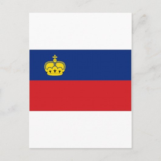 Nationale vlag van Liechtenstein Briefkaart (Voorkant)