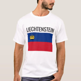Nationale vlag van Liechtenstein // Wereldland T-shirt