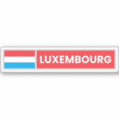 Nationale vlag van Luxemburg Sticker (Voorkant)