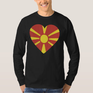 Nationale vlag van Macedonië souvenir voor mannen  T-shirt